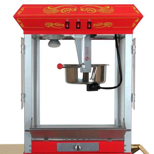 FunTime 8oz Premium Red/Gold Popcorn Popper Machine Maker Cart + Starter Pack  Black Friday Sales